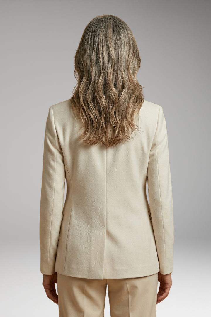 Women's Tailored Blazer with Single-Button Closure and Structured Fit
