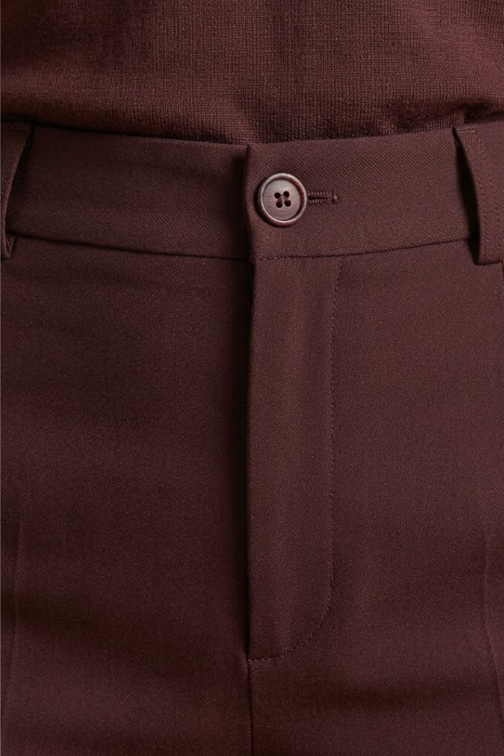 Women's Tailored Comfort Trousers with High-Waisted Fit and Stretch Fabric