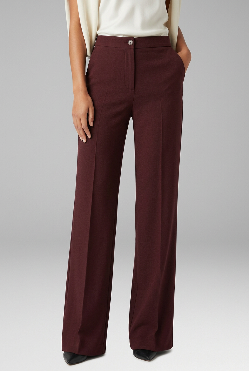 Women's Trousers with High Waist and Straight Legs