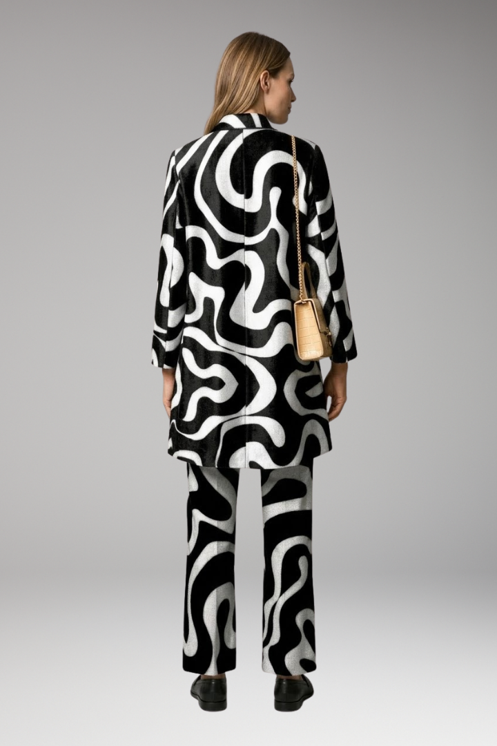 Women's Two-Piece Set with Tunic Top and Straight-Leg Pants