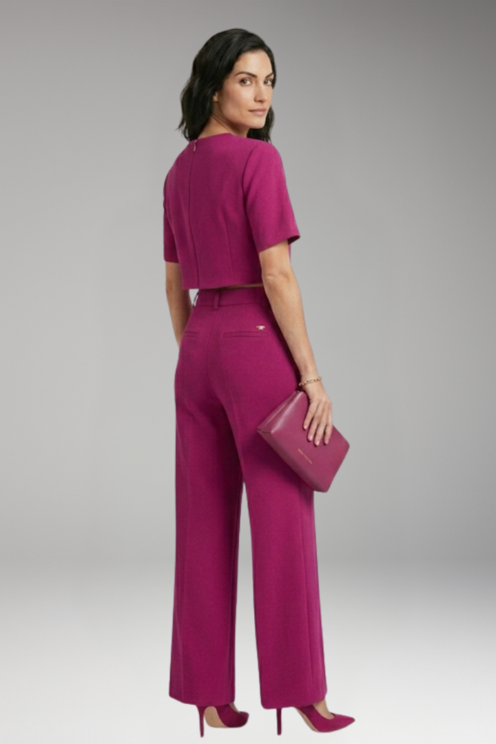Women's Two Piece Set with Crop Top and Pants
