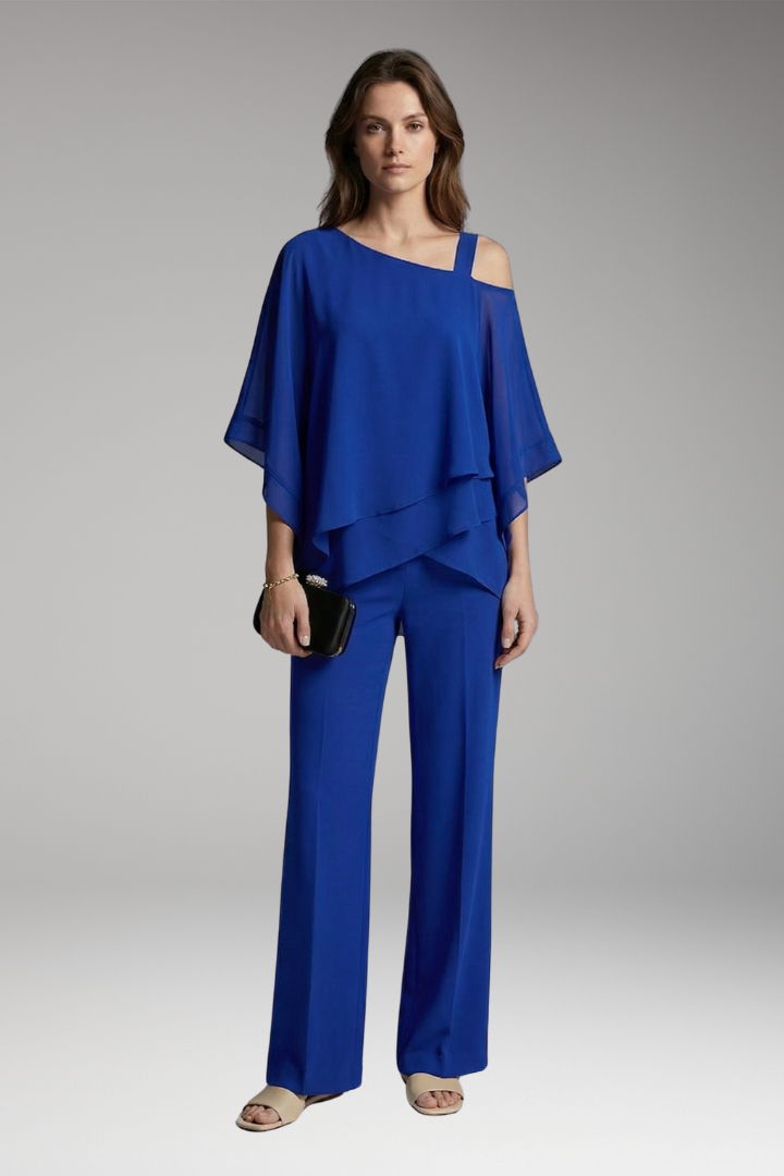 Women's Two'Piece Set with Off'Shoulder Top and Wide'Leg Pants