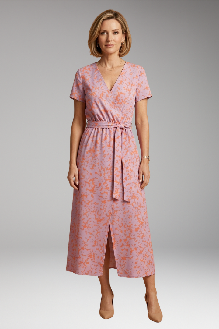 Women's V-Neck Maxi Dress with Floral Print and Sleeveless Design