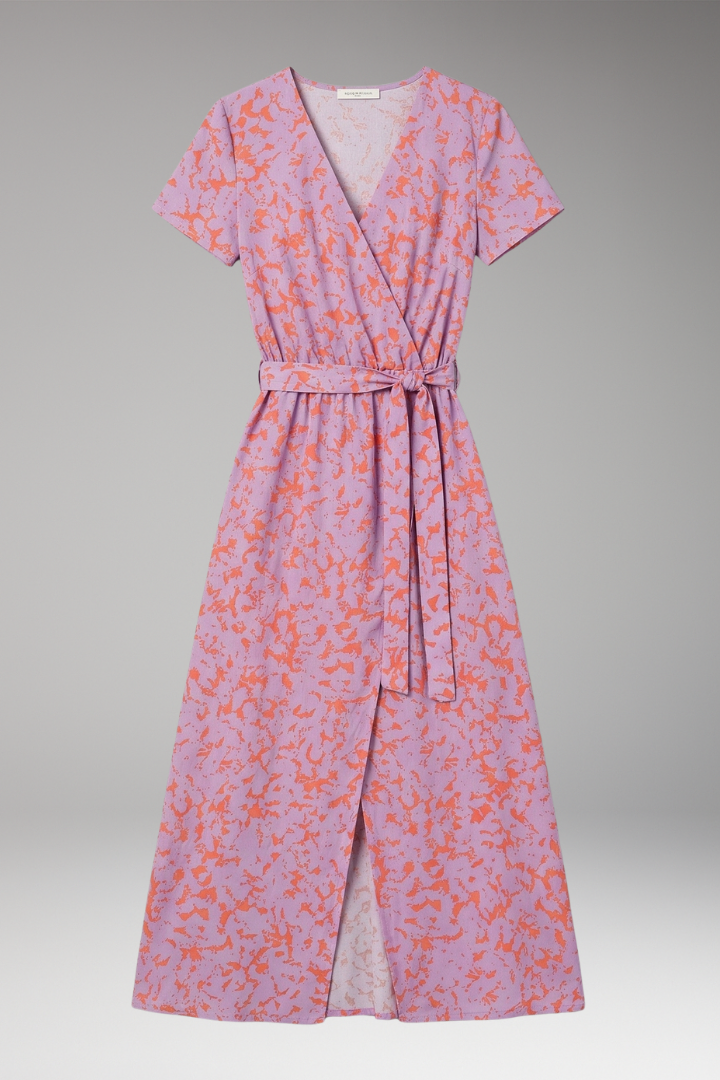 Women's V-Neck Maxi Dress with Floral Print and Sleeveless Design