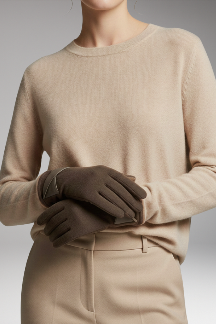 Women's Winter Gloves with Fleece Lining and Adjustable Strap