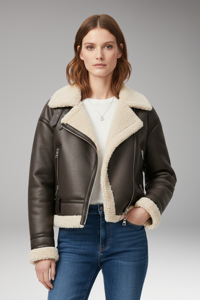 Women's Zip Jacket with Belted Hem