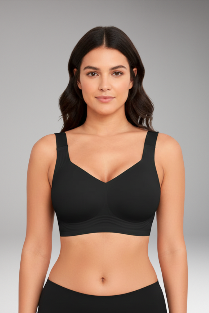 Women's Bra with V-Neckline and Adjustable Straps