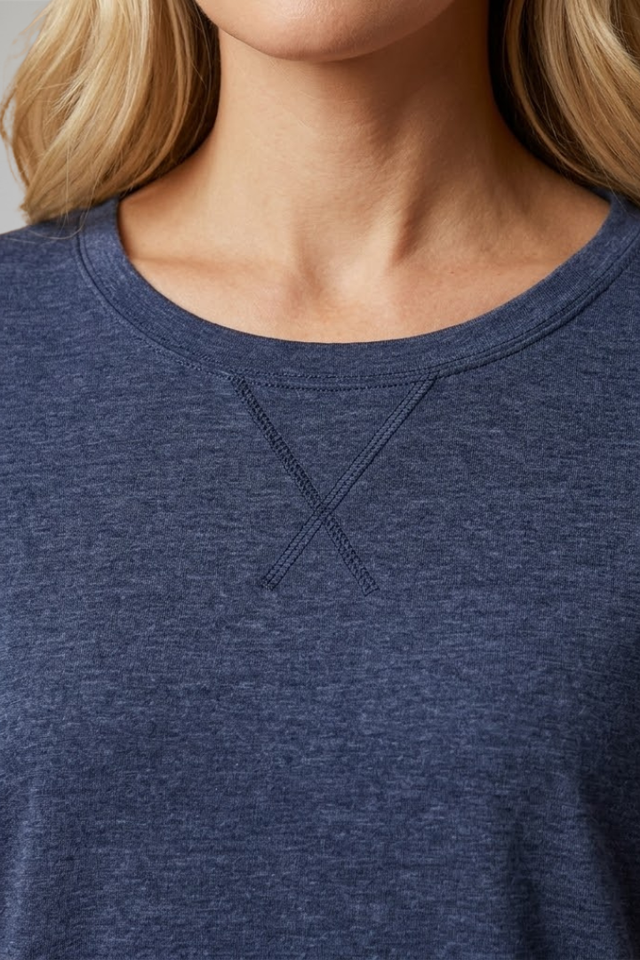 Women casual women’s t-shirt curved hemline everyday wear