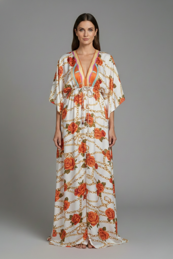 Women's Beach Dress with Sleek Design and Bright Colors