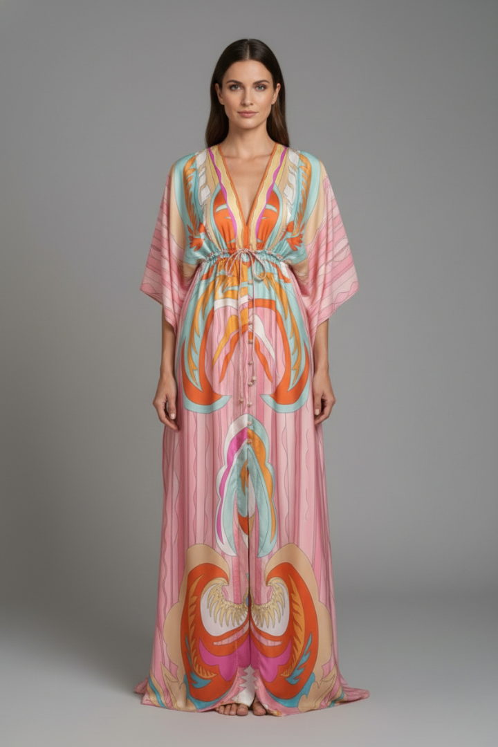 Women's Beach Dress with Sleek Design and Bright Colors