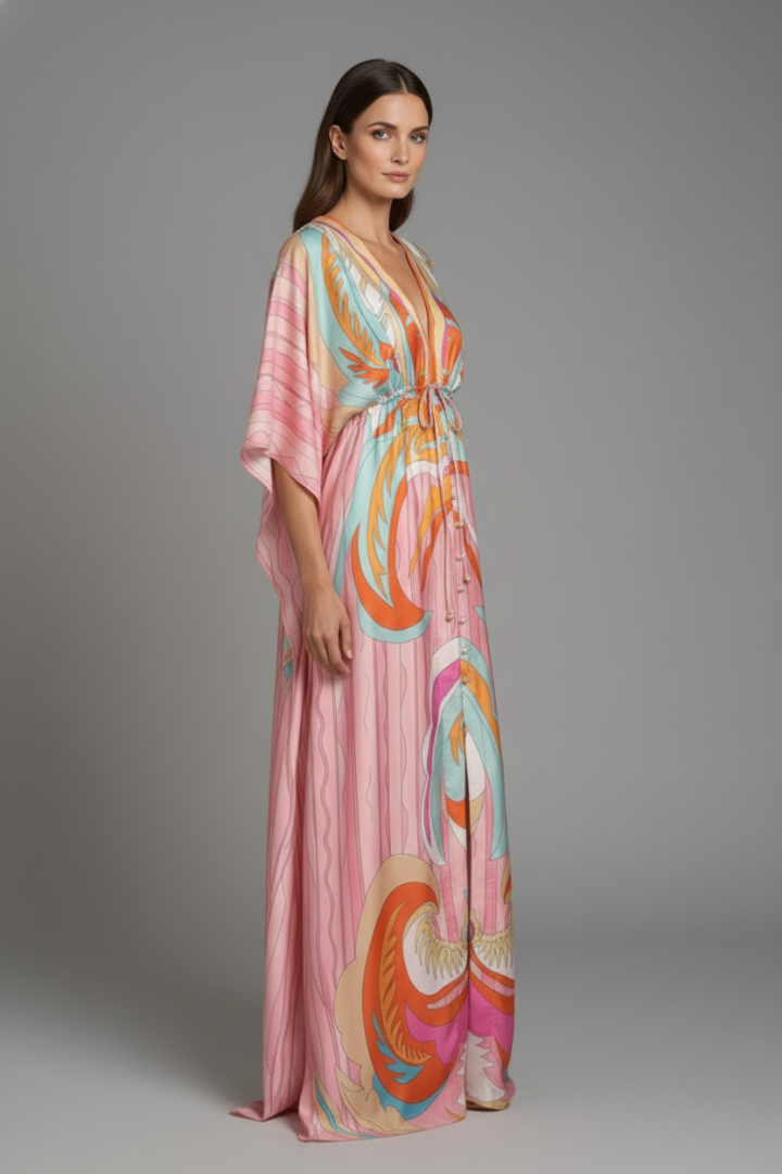 Women's Beach Dress with Sleek Design and Bright Colors