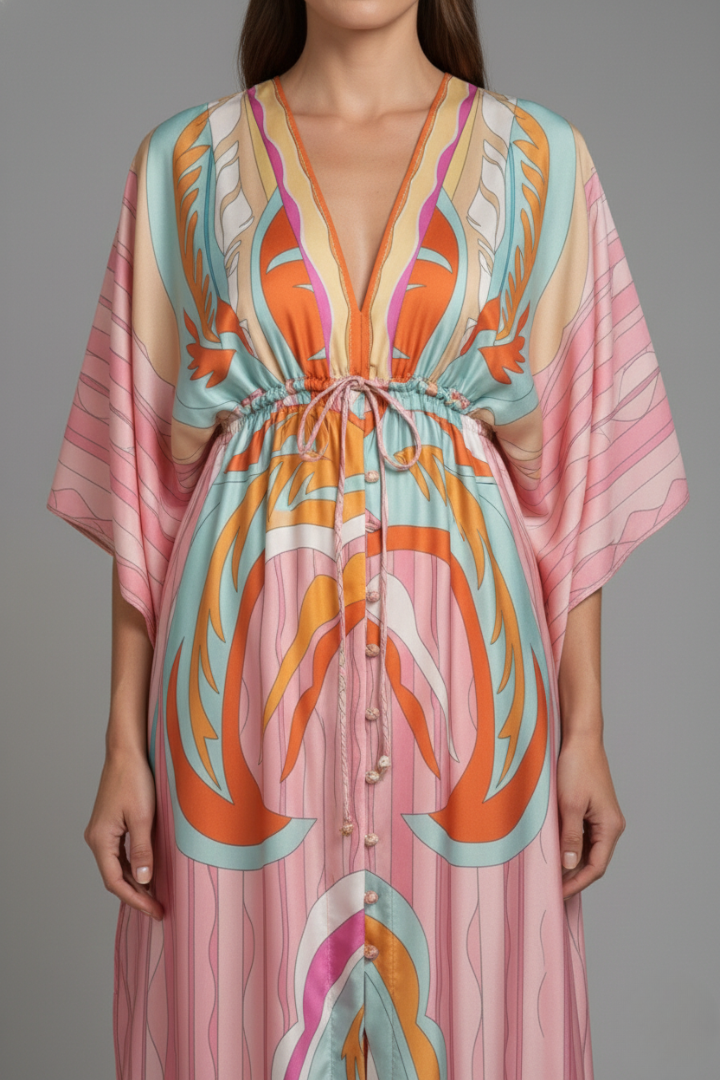 Women's Beach Dress with Sleek Design and Bright Colors