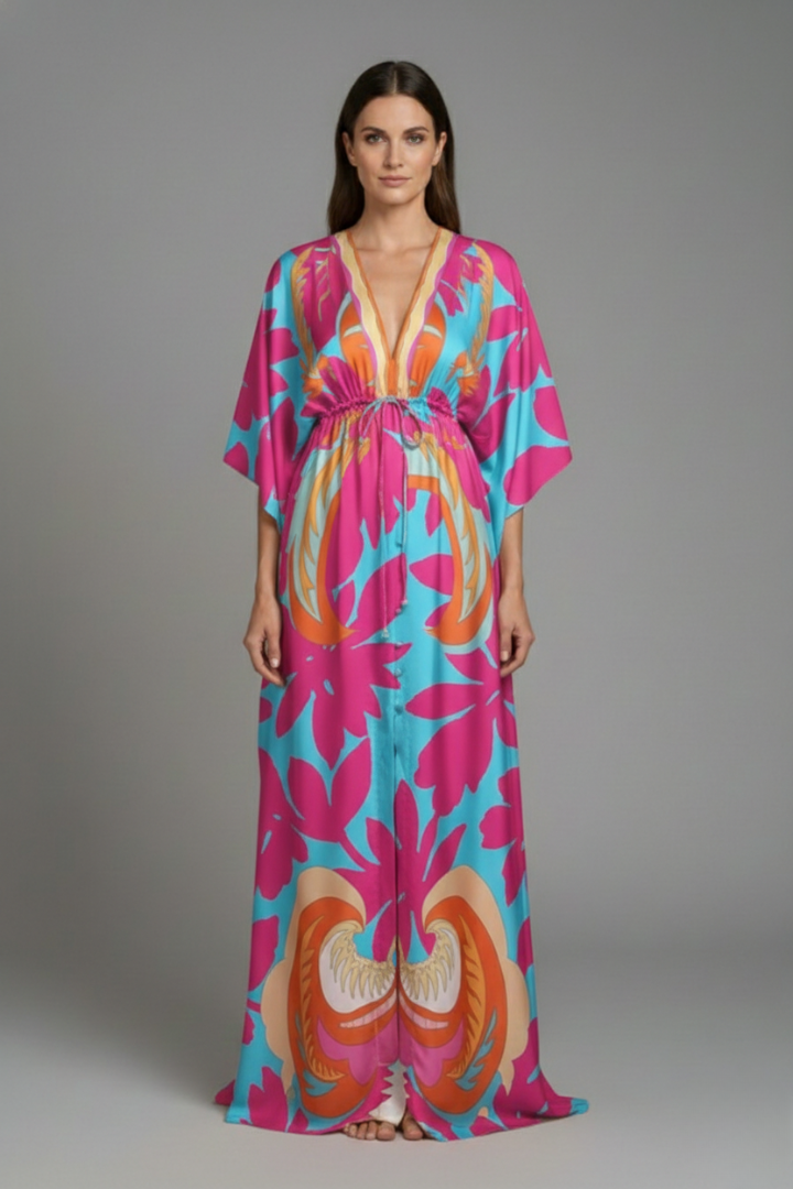 Women's Beach Dress with Sleek Design and Bright Colors