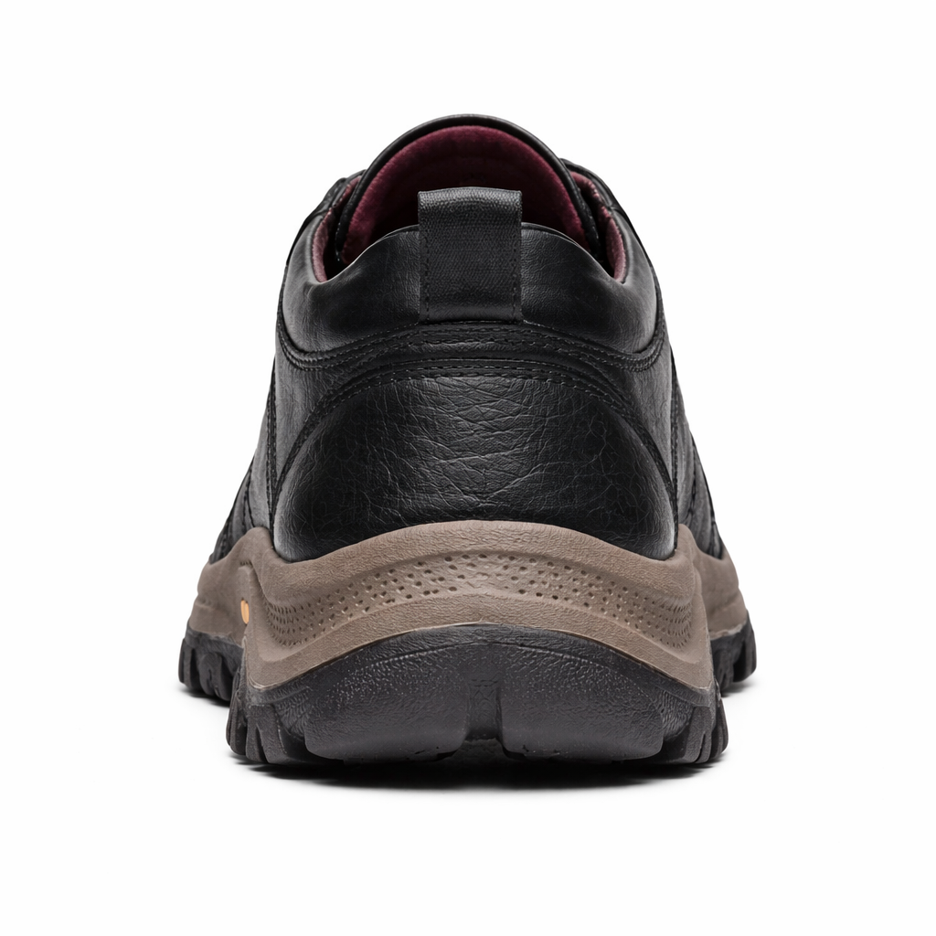 Men's Orthopedic Shoes with Leather Upper and Rubber Sole