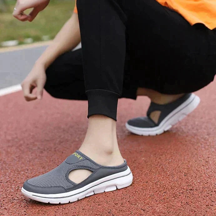 Men's Slippers with Orthopedic Sole and Adjustable Support