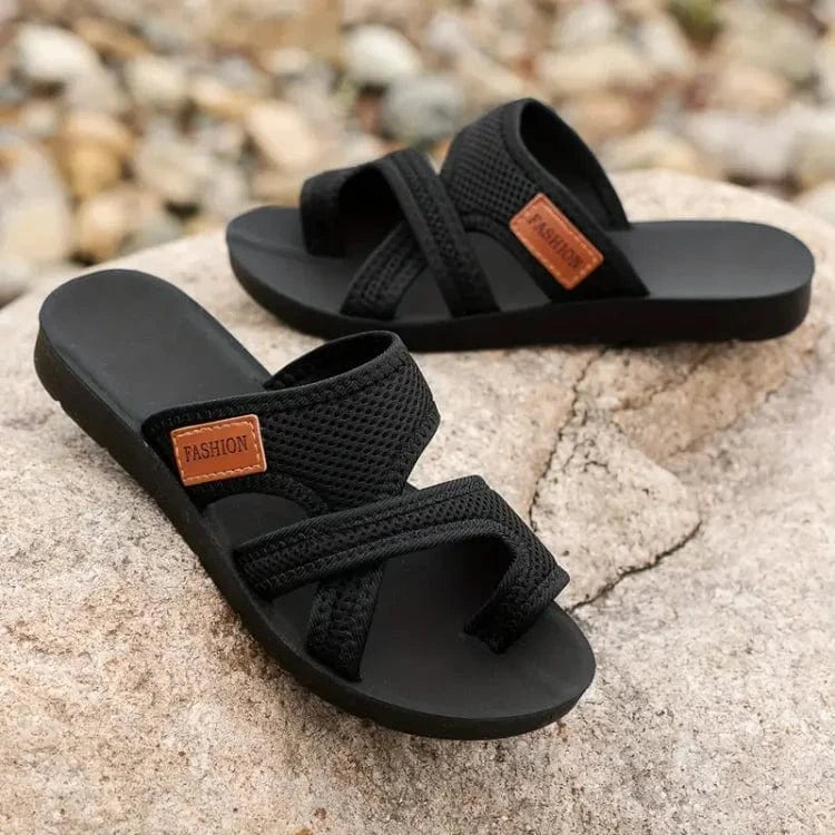 Women's Orthopedic Mesh Sandals with Breathable Comfort and Cushioned Heel