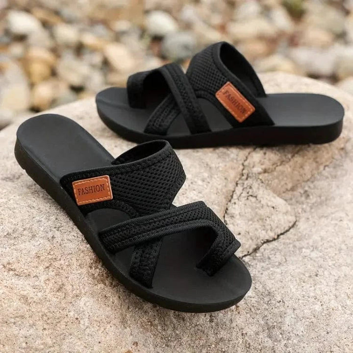 Women's Orthopedic Mesh Sandals with Breathable Comfort and Cushioned Heel