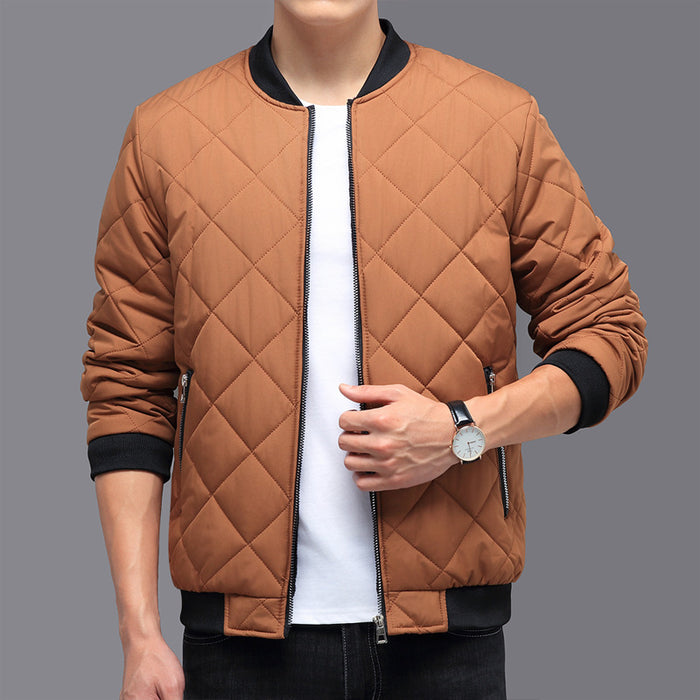 Logan | Men's Diamond Quilted Bomber Jacket with Plush Lining