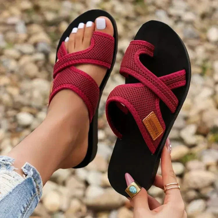 Women's Orthopedic Mesh Sandals with Breathable Comfort and Cushioned Heel