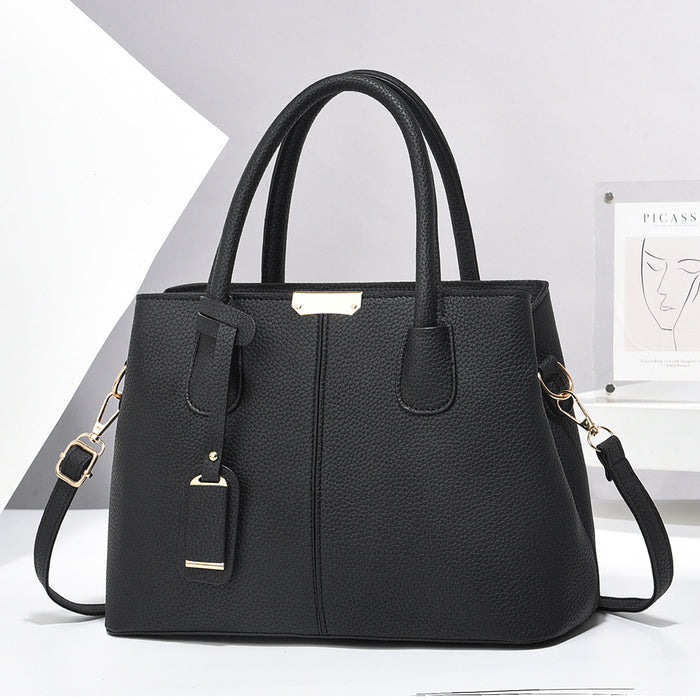 Kinsley | Structured Vegan Leather Tote with Shoulder Strap