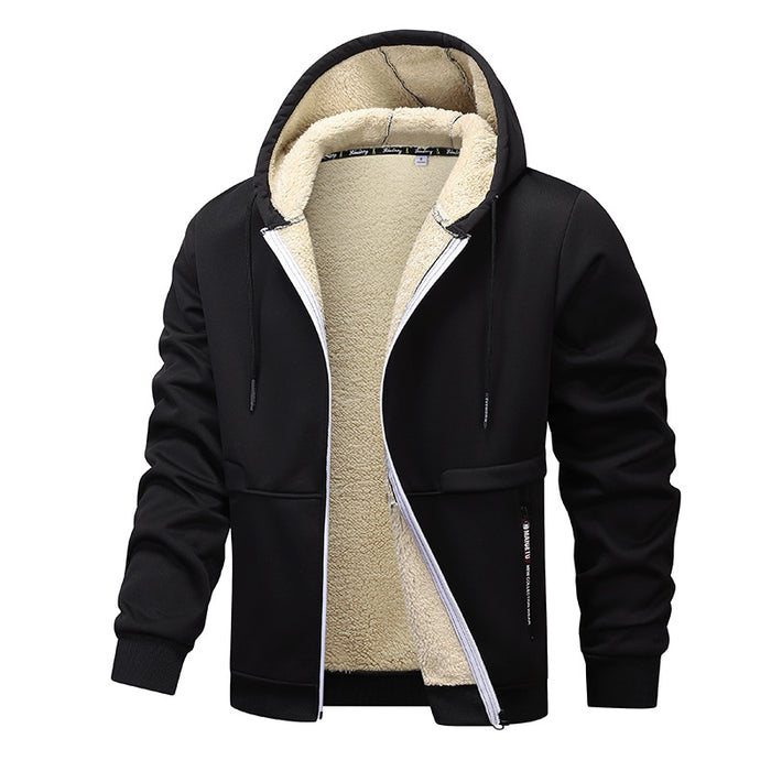 Tommy | Men's Heavyweight Sherpa Lined Zip Hoodie Jacket