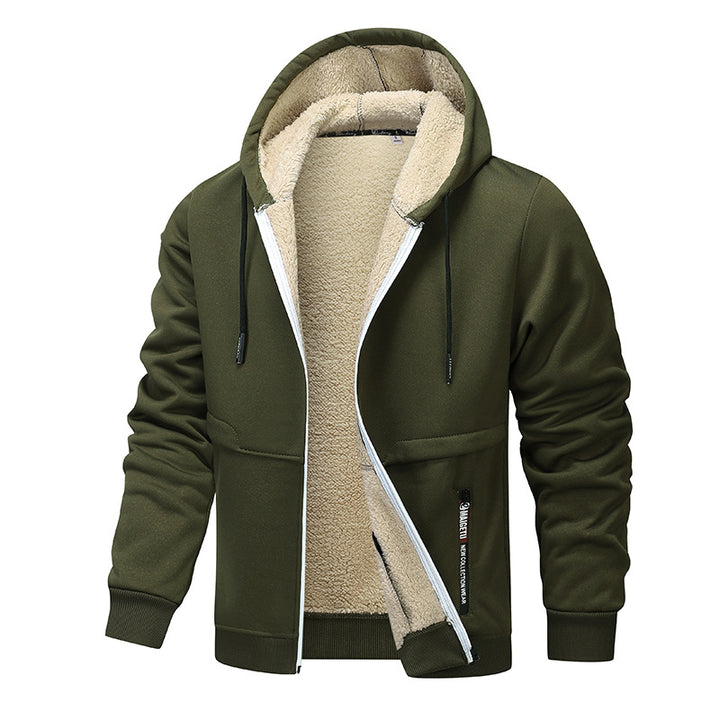 Men's sherpa lined zip hoodie