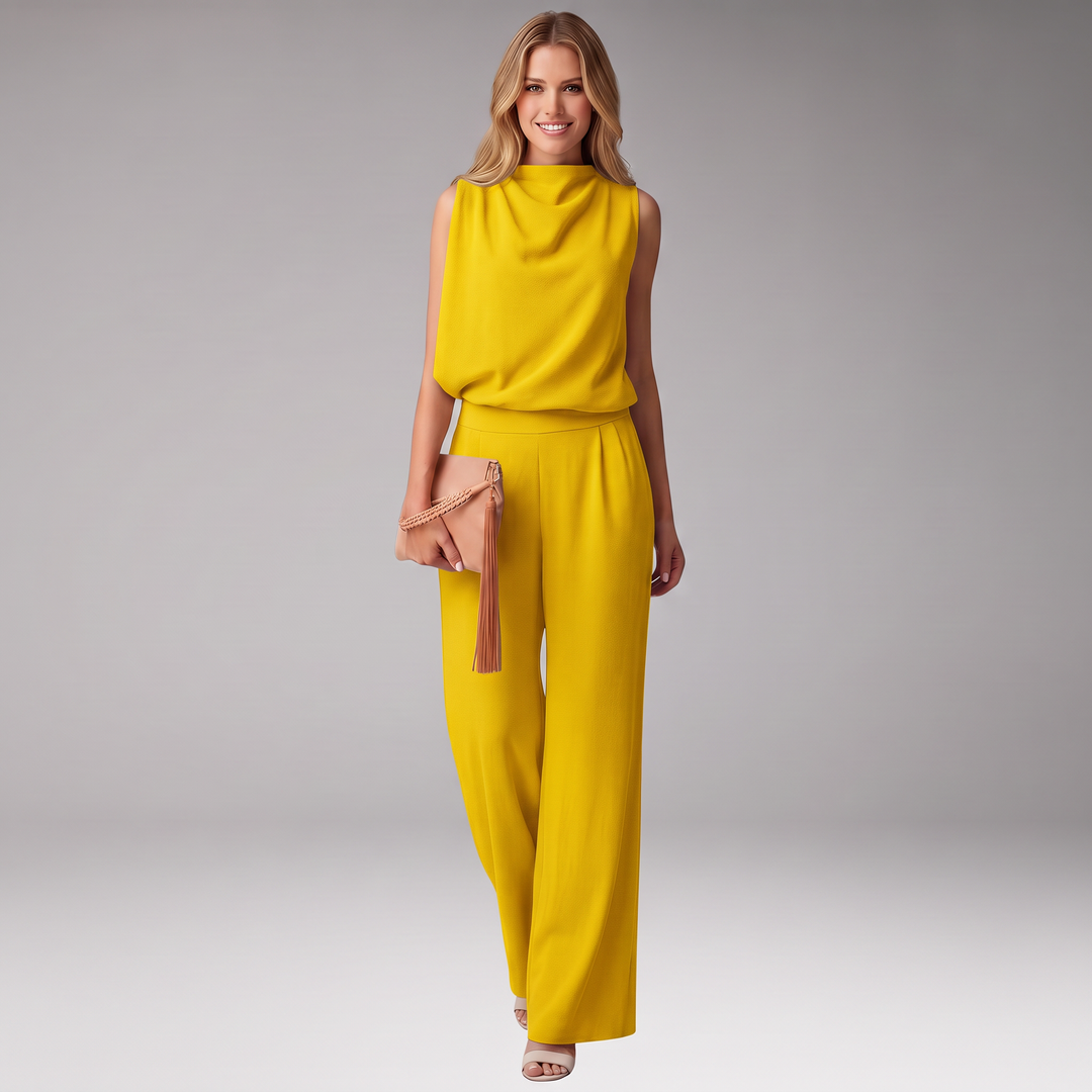 Women's Jumpsuit with Sleeveless Top and Wide Legs