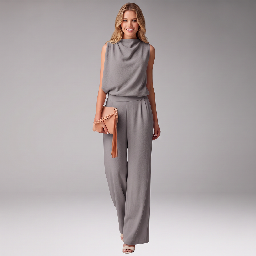 Women's Jumpsuit with Sleeveless Top and Wide Legs