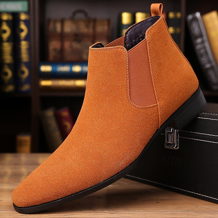 Men's Chelsea Ankle Boots with Elastic Sides