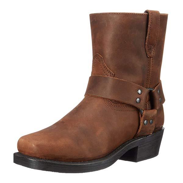 Men's Harness Ankle Boots with Buckle Detail