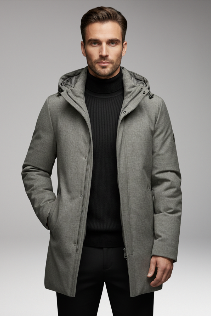 Men's Winter Parka with Outer Shell and Lining
