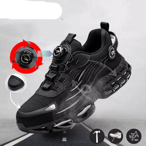Men's Safety Shoes with Steel Toe and Puncture Resistant Sole
