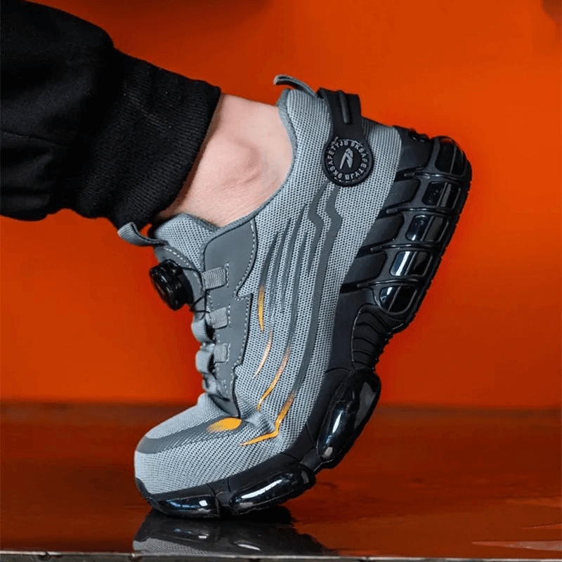 Men's Safety Shoes with Steel Toe and Puncture Resistant Sole