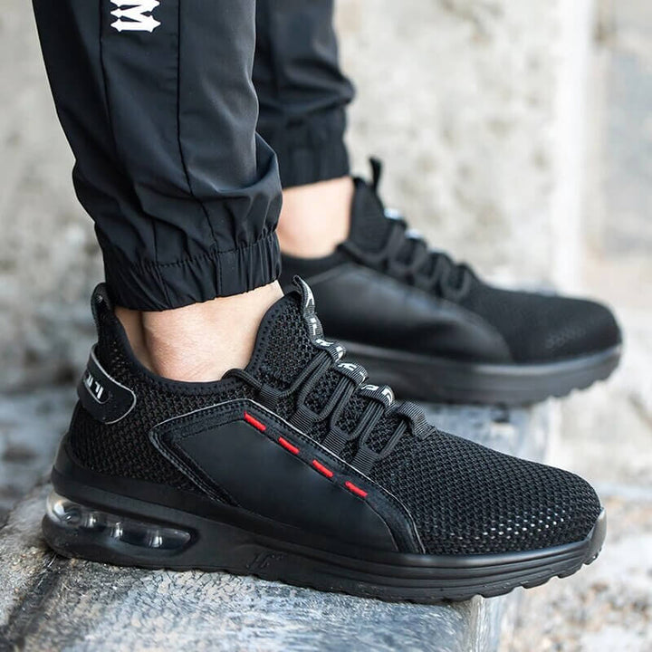 Men's Safety Shoes with Steel Toe and Rubber Outsole