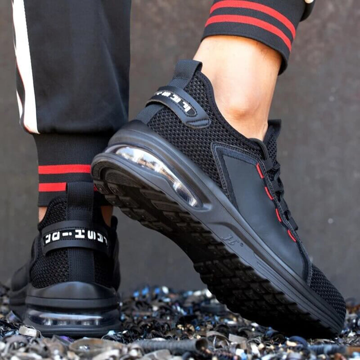 Men's Safety Shoes with Steel Toe and Rubber Outsole