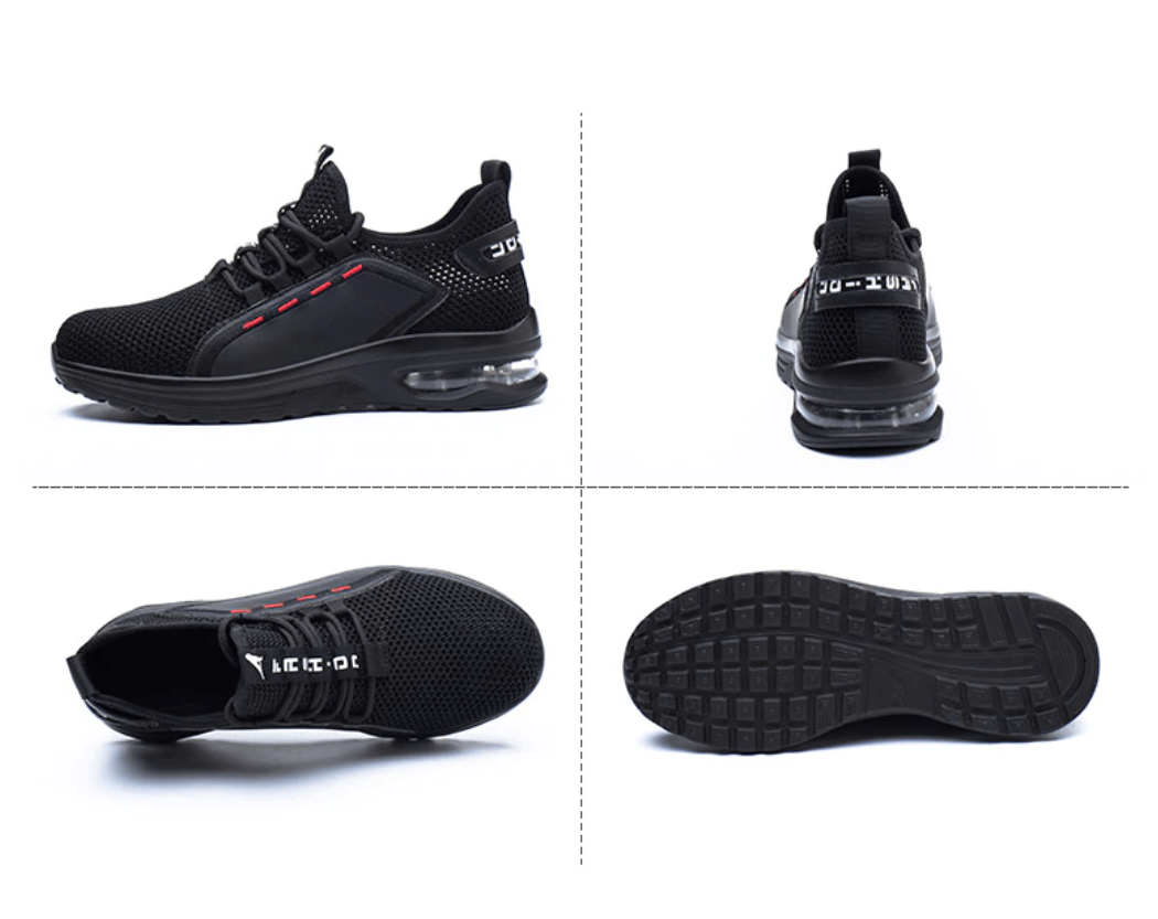 Men's Safety Shoes with Steel Toe and Rubber Outsole