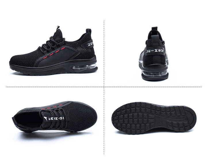 Men's Safety Shoes with Steel Toe and Rubber Outsole
