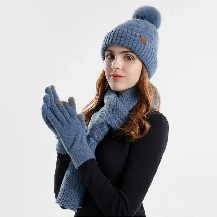 Trendy Ladies Winter Beanie Set - Lara