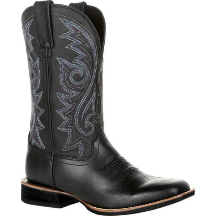 Men's Western Cowboy Boots with Decorative Stitching